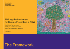 Cover of Shifting the landscape suicide prevention strategic framework 2022-27
