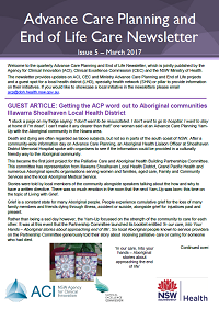 Advance Care Planning and End of Life Care Newsletter - March 2017
