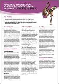 Maternal influenza vaccination - evidence review (flyer)