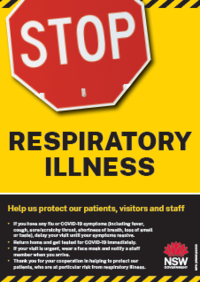 Stop flu - entrance poster