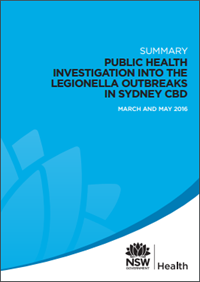 Legionella outbreaks in Sydney CBD