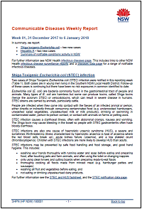 Communicable Diseases Weekly Report 