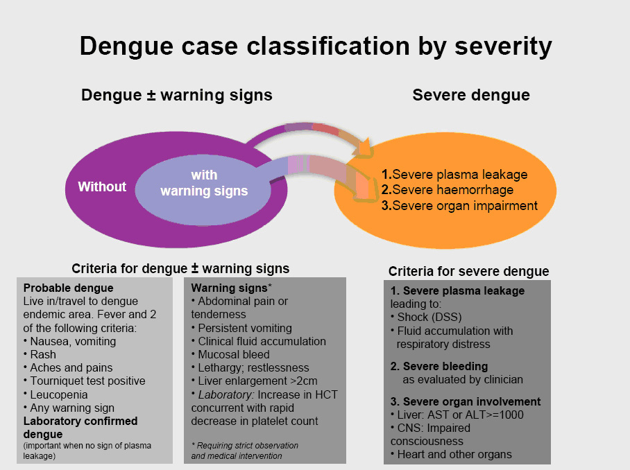 Dengue case classification by severity