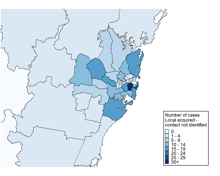 Nsw Covid 19 Case Statistics By Local Government Area Diseases