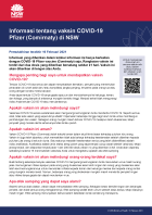 Information on COVID-19 Pfizer (COMIRNATY™) vaccine in NSW