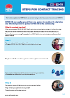 Steps for contact tracing