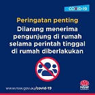 No visitors at home during the stay at home order