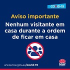 No visitors at home during the stay at home order