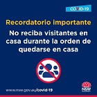 No visitors at home during the stay at home order
