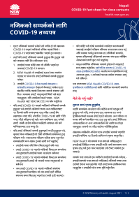 Self-isolation fact sheet for close contacts