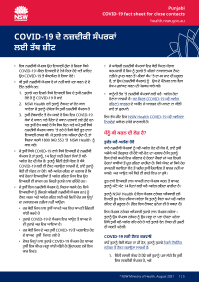 Self-isolation fact sheet for close contacts