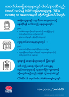 NSW Health strongly recommends you wear a mask