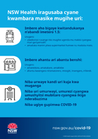 NSW Health strongly recommends you wear a mask