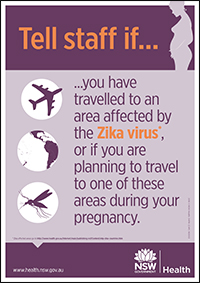 Zika maternity travel poster