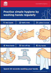 Practice simple hygiene by washing hands regularly