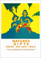 Poster: Nature's gifts - fresh air and fruit