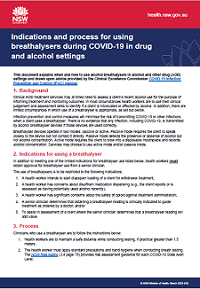 PDF: Indications and process for using breathalysers during COVID-19 in drug and alcohol settings
