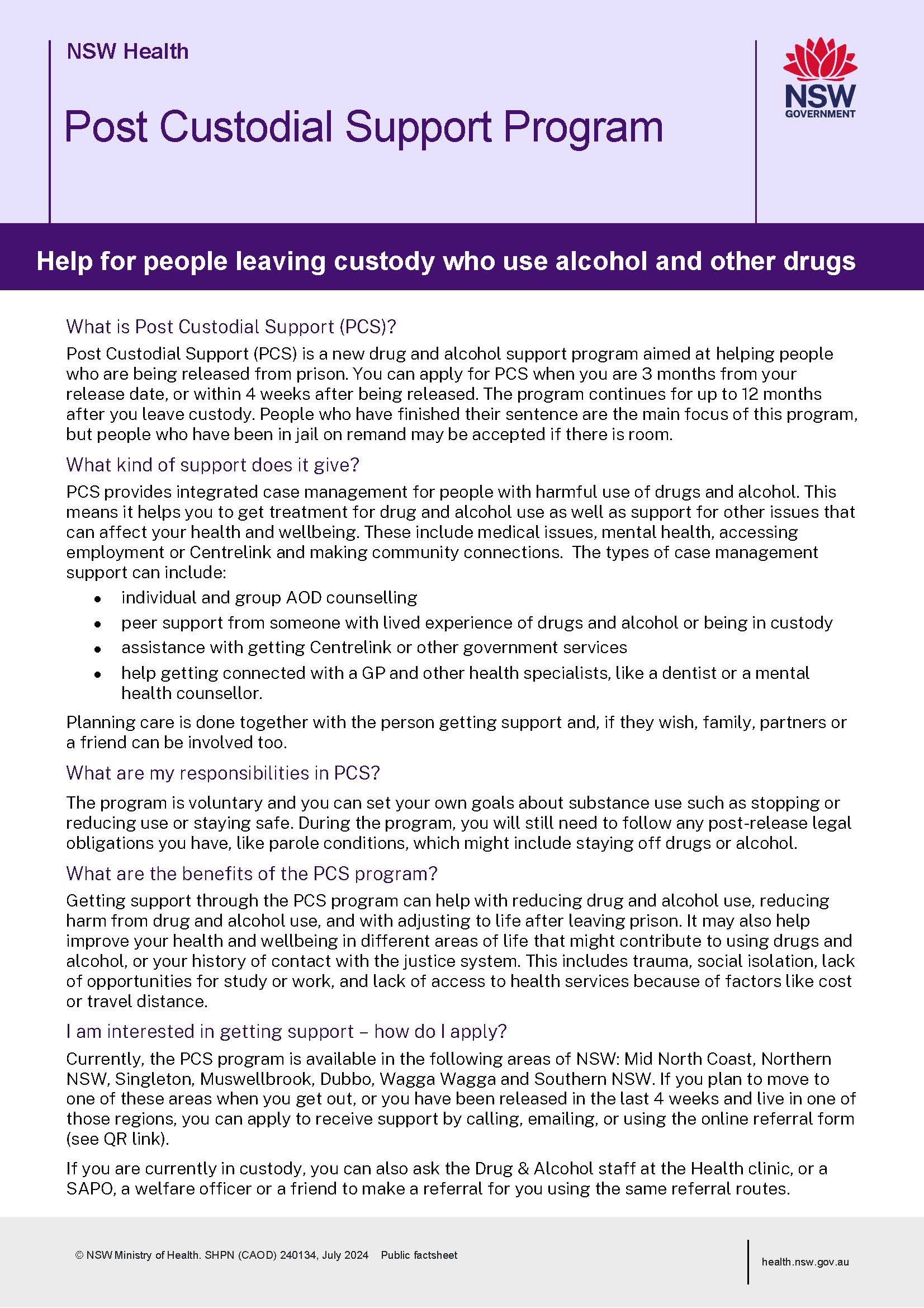 Public fact sheet