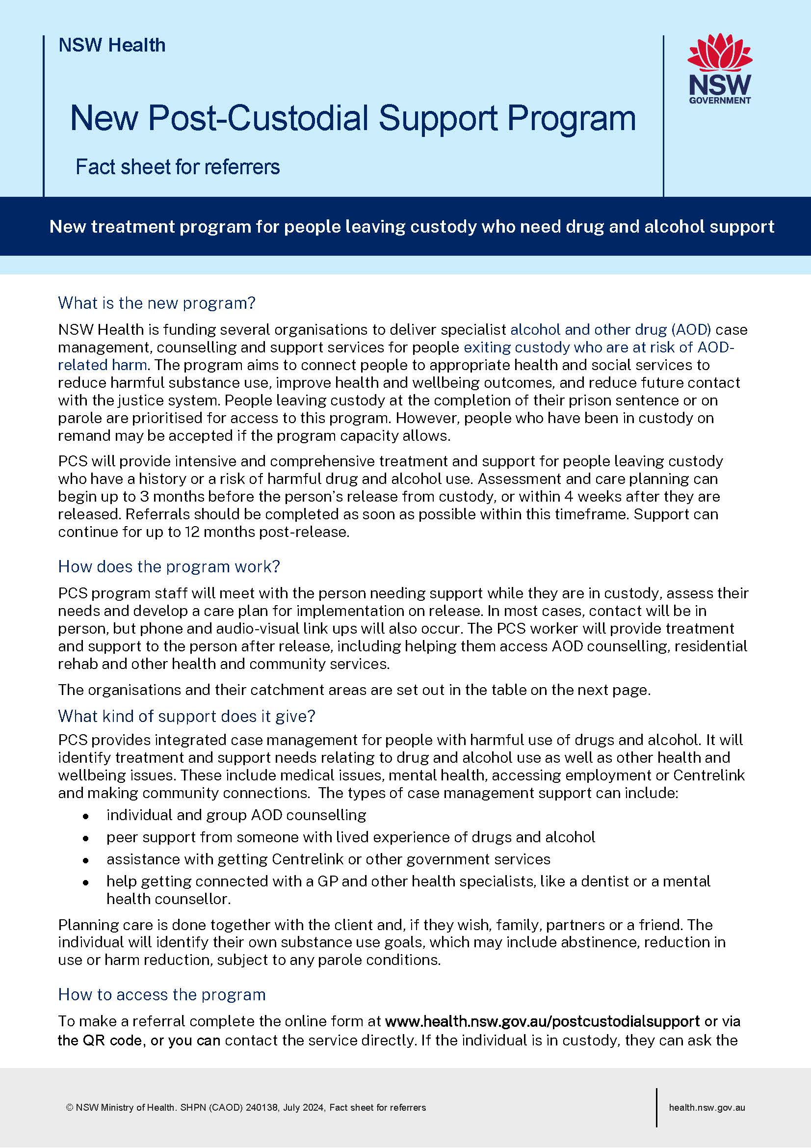 Referrer fact sheet