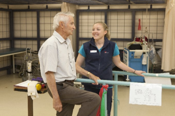 A physiotherapy session at Broken Hill Hospital