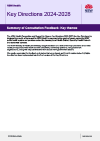 Summary of Consultation Feedback for Key Directions 2024-2028