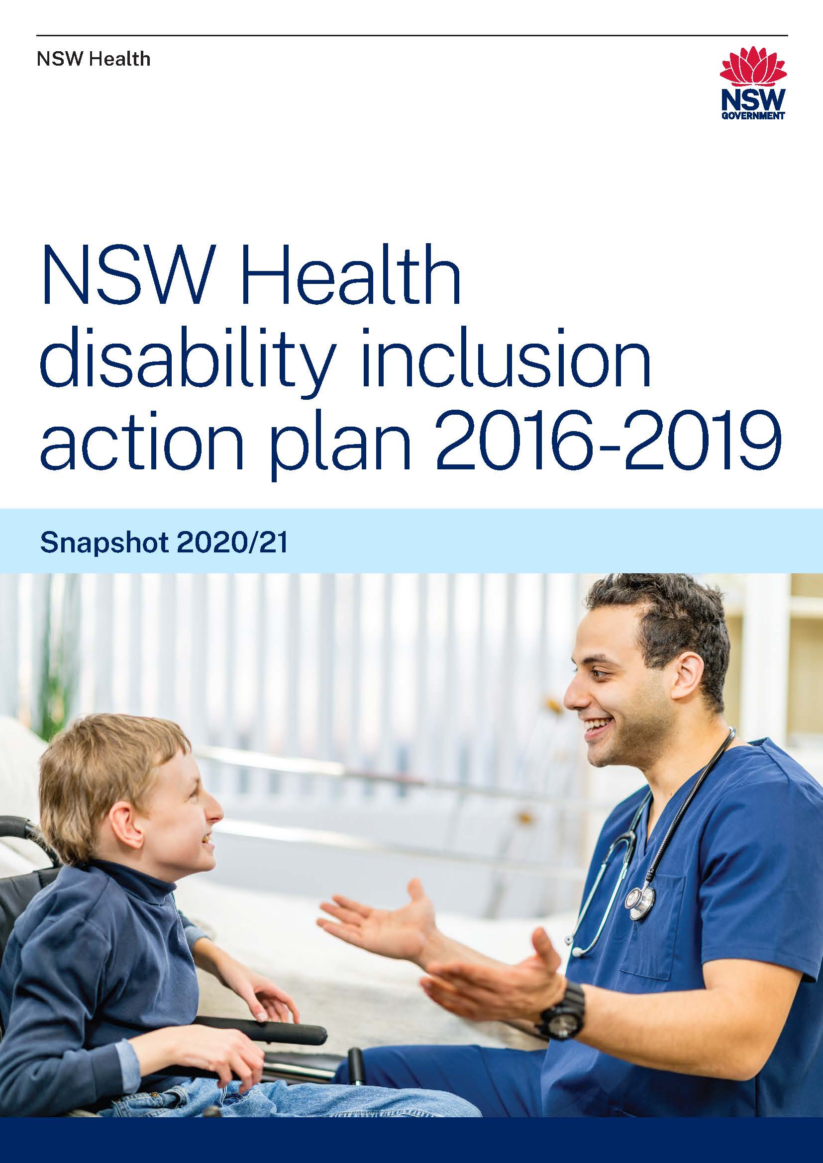 NSW Health Disability Inclusion Action Plan 2016-2019 - Snapshot 2020-2021 document
