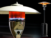 A heat lamp