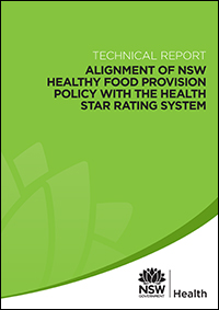 Alignment of NSW Healthy Food Provision Policy with the Health Star Rating System