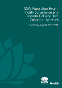 Population Health Priority Surveillance and Program Delivery Data Collection Activities - Summary Report 2012-2015