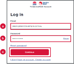 Screenshot of program portal login screen