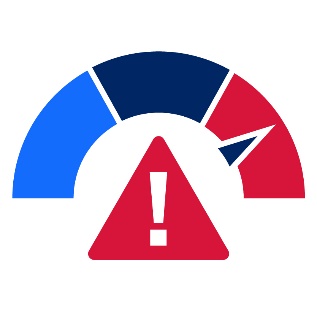 A high risk icon and a warning icon.