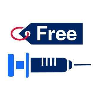 A tag that says 'Free' above a needle.