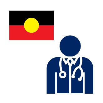 The Aboriginal flag next to a doctor.