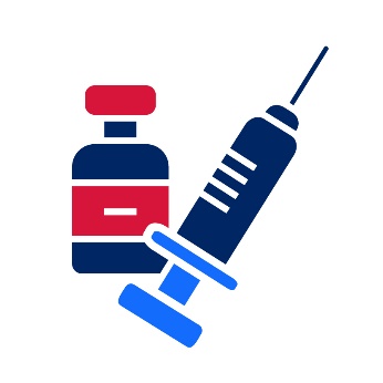 A medicine bottle and a needle.