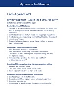 4 years checklist