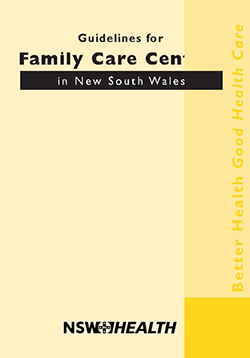 cover of Guidelines for Family Care Centres in NSW