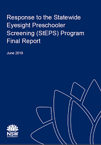 Response to the Statewide Eyesight Preschooler Screening (StEPS) Program Final Report