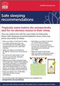 Safe sleeping recommendations flyer