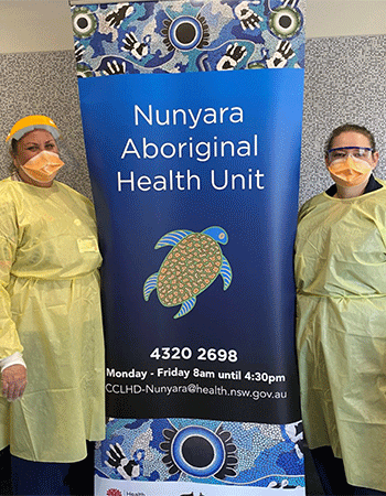 Sarah-Kathleen Collis and staff at Nunyara Aboriginal Health Unit