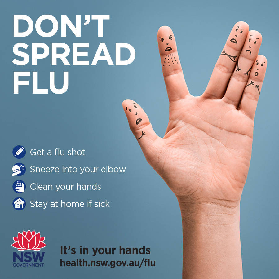 Don't spread flu poster