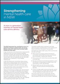 Strengthening Mental Health Care in NSW