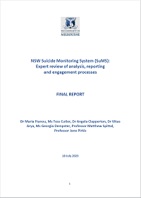 NSW Suicide Monitoring System Evaluation Report - July 2023