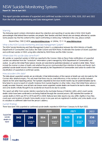 NSW Suicide Monitoring System - Report 20 - Data to April 2022