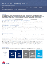 NSW Suicide Monitoring System - Report 15 - Data to November 2021