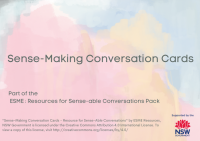Sense-making conversation cards