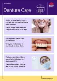 Denture care - easy read