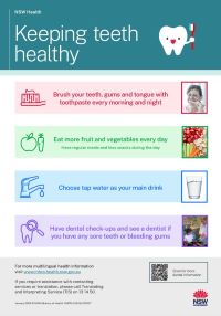 Keeping teeth healthy - factsheet (A5)