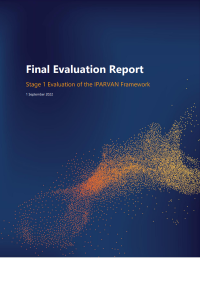 Evaluation of the implementation of the IPARVAN Framework Final Interim Progress Report (Phase 1) 30 June 2021