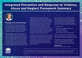 Integrated Prevention and Response to Violence, Abuse and Neglect Framework Summary