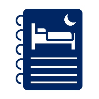 A guidelines document with a bed icon in it.